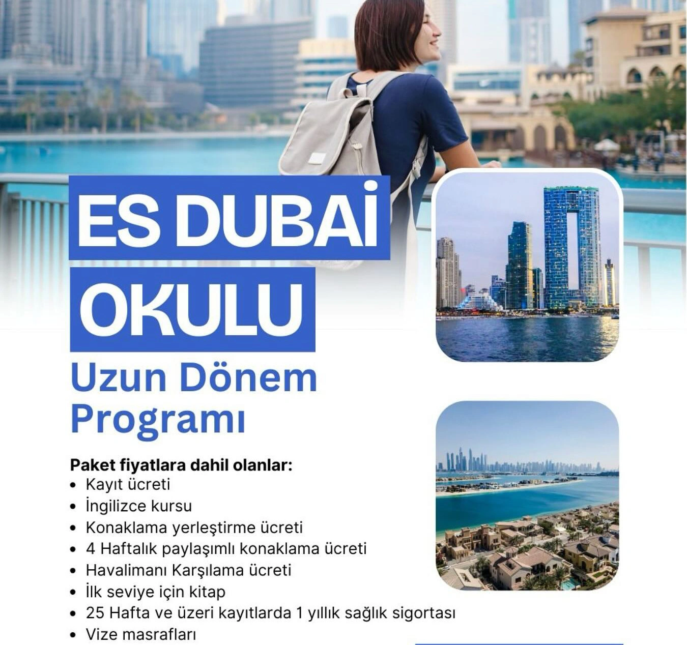 Dubai’de 25 Hafta ve Üzeri İngilizce Kursu ve Çalışma İzni